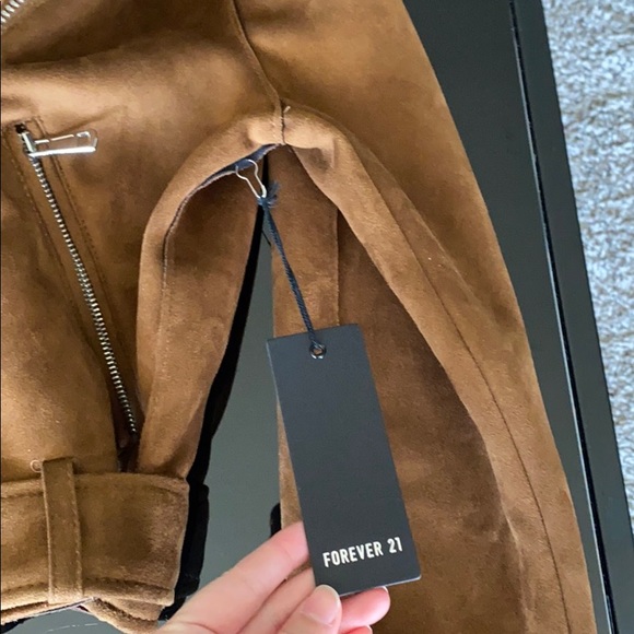 Fo suede brown jacket with buckle - Picture 2 of 5